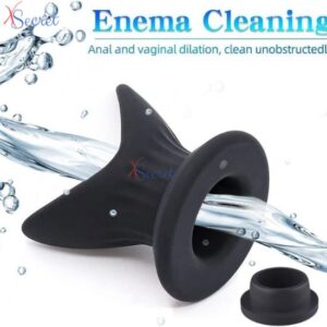 Black Hollow Silicone Butt Plug Anal Expander